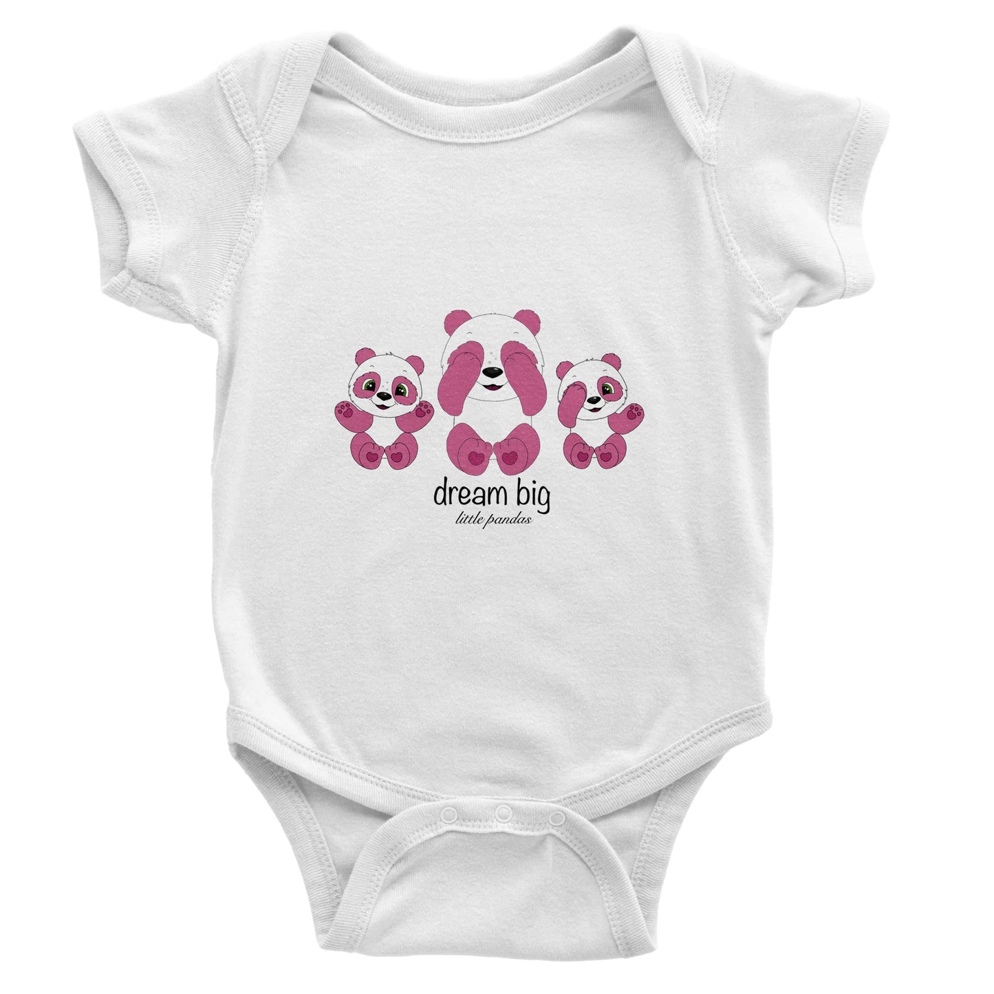 Little Panda Baby Short Sleeve Bodysuit