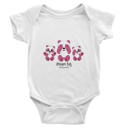 Little Panda Baby Short Sleeve Bodysuit