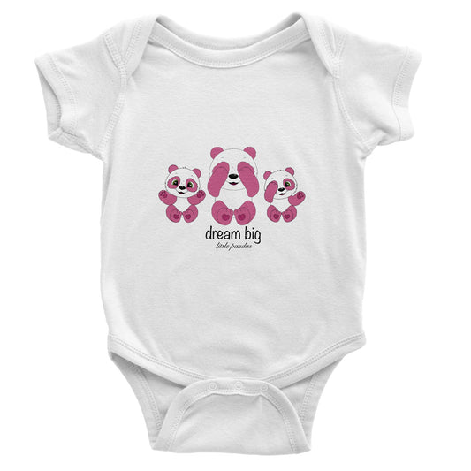 Little Panda Baby Short Sleeve Bodysuit